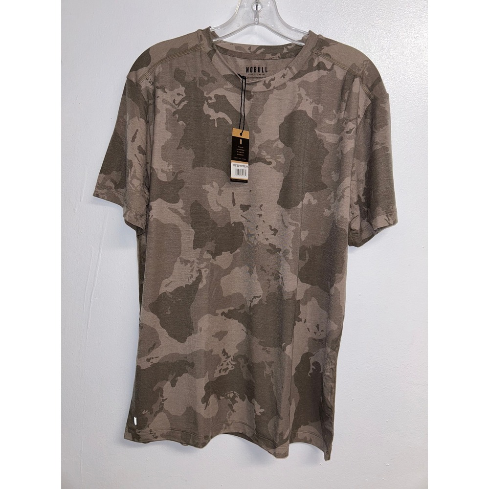 NOBULL Mens Training Tee Camo Desert Brown Tencel Blend Shirt Large